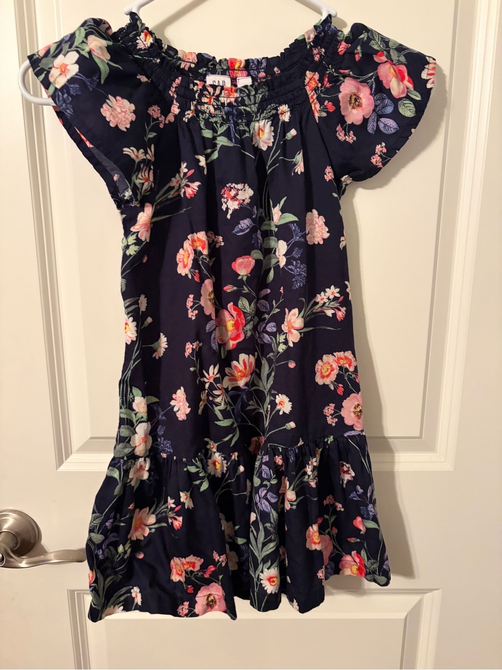 GAP Navy Floral Off-Shoulder Summer Dress